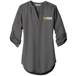 Ladies Port Authority Ladies 3/4-Sleeve Tunic Blouse -- Sterling Grey