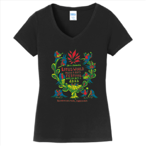 Ladies V-Neck Shirt -- Jet Black