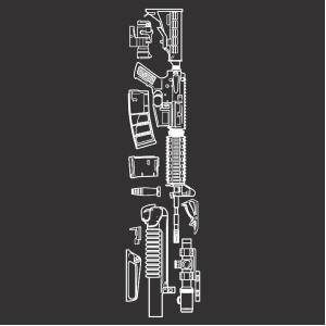 INSTITUTIONALIZED - Military Hoodie - Black