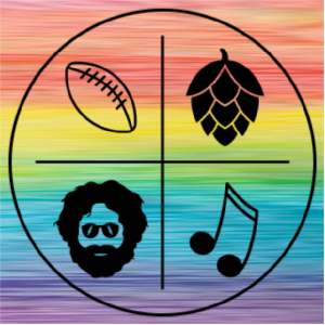 Ladies MV Sport Courtney Burnout V-Notch Sweatshirt -- Rainbow Stripe