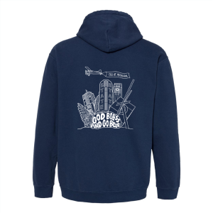 Men/Unisex Comfort Colors Garment Dyed Hooded Pullover Sweatshirt -- True Navy