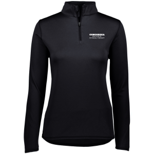 Ladies Augusta Ladies Attain 1/4 Zip Pullover  -- Black