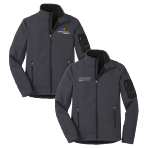 Men/Unisex Eddie Bauer Rugged Ripstop Soft Shell Jacket -- Grey Steel / Black