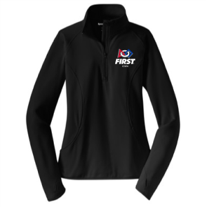 Ladies Sport Tek Sport Wick Stretch Half Zip Pullover -- Black