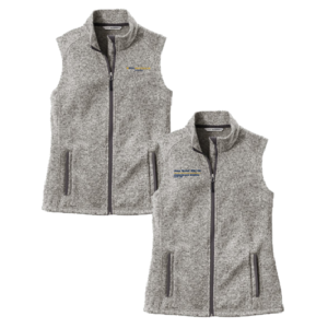 Ladies Port Authority Ladies Sweater Fleece Vest -- Grey Heather