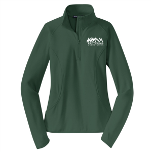 Ladies Sport Tek Ladies Sport Wick Stretch Half Zip Pullover -- Forest Green