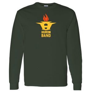 Unisex Gildan Heavy Cotton Longsleeve Basic T-Shirt -- Forest Green