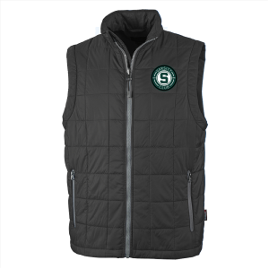 Men/Unisex Charles River Mens Radius Quilted Vest -- Black / Grey