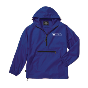 Men/Unisex Charles River Pack-N-Go Pullover -- Royal