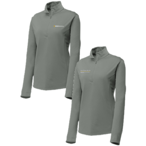 Ladies Sport-Tek Ladies PosiCharge Competitor Quarter Zip Pullover -- Grey Concrete