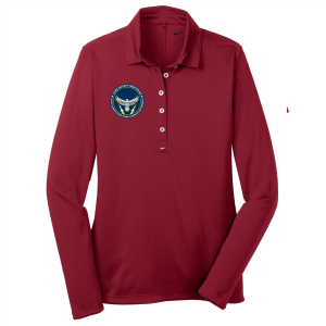 Women's Nike Golf Long Sleeve Dri Fit Stretch Tech Polo -- Varsity Red