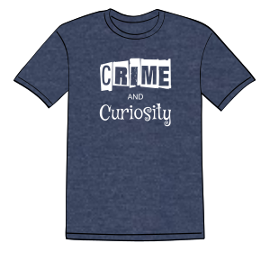 Crime and Curiosity Tee- Navy Mist
