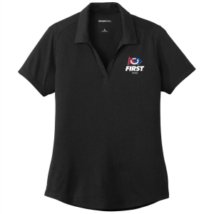 Ladies Sport-Tek PosiCharge Tri-Blend Wicking Polo -- Black Triad Solid