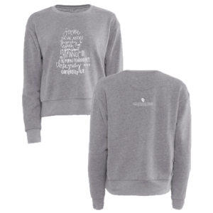 Ladies Next Level Ladies' Laguna Sueded Sweatshirt -- Heather Grey