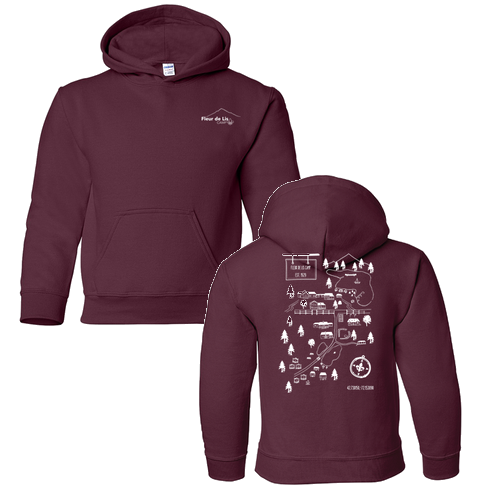 Youth Hooded Sweatshirt -- Maroon