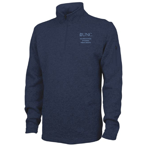 Charles River Mens Heathered Fleece Pullover -- Navy Heather