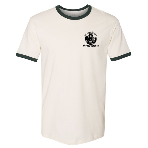Next Level Unisex Fine Jersey Ringer Tee -- Natural / Forest