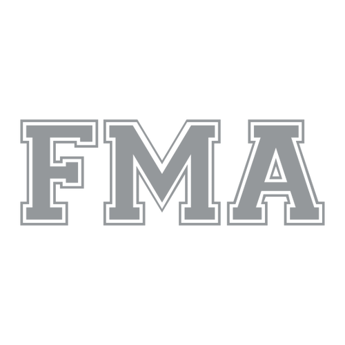 FMA Varsity Hoodie -- Carbon Heather / White