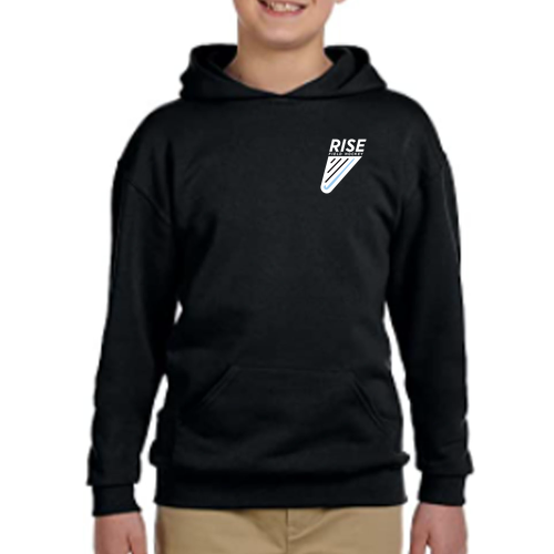 YOUTH 50/50 Nublend Hooded Pullover -- Black
