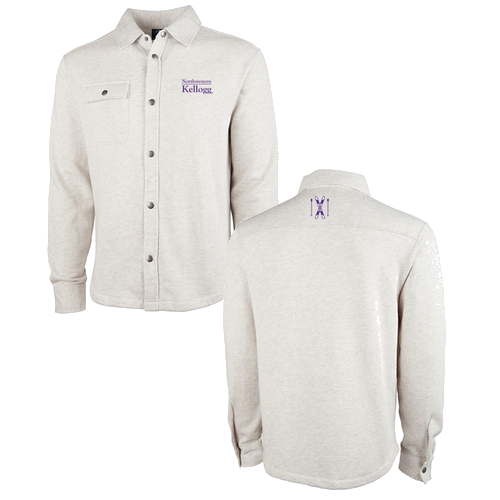 Charles River Hyannis Snap Shacket -- Oatmeal Heather