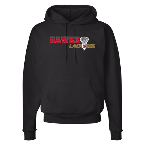 Hanes 7.8 Oz., 50/50 Comfort Blend Fleece Pullover Hood Adult -- Black