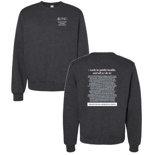 Bella+Canvas Sponge Fleece Classic Crewneck Sweatshirt -- Dark Grey Heather