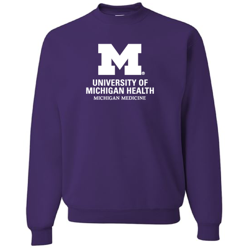 Jerzees 8 Oz., 50/50 Nublend Fleece Crew -- Deep Purple