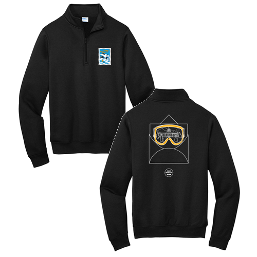 Port and Company Core Fleece Quarter-Zip Pullover Sweatshirt -- Jet Black