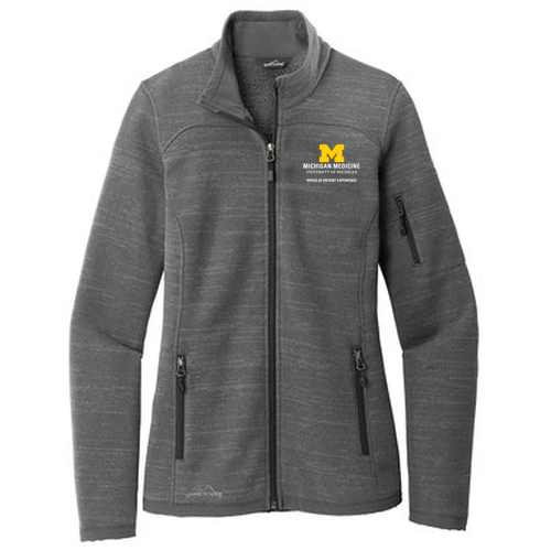 Ladies Eddie Bauer Sweater Fleece Full-Zip -- Dark Grey Heather