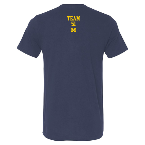 Team 51 - Men/Unisex Bella Canvas Soft Fitted Triblend Short Sleeve T-Shirt -- Navy TriBlend