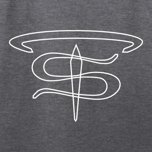 District Made Ladies Perfect Blend V-Neck Tee -- Heathered Charcoal