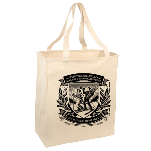 Port and Company Over The Shoulder Grocery Tote -- Natural