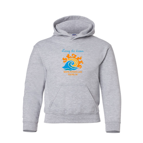 Gildan Heavy Blend Youth Hooded Sweatshirt -- Sport Grey