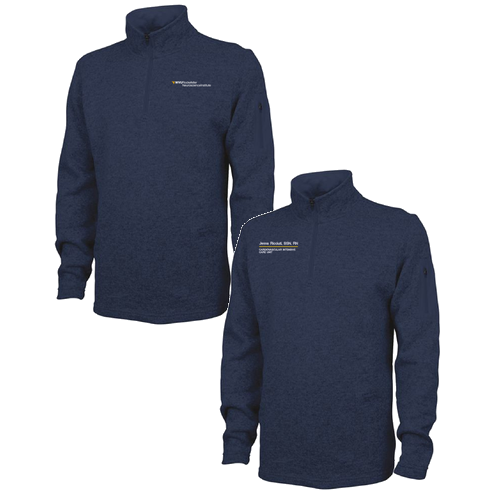 Charles River Mens Heathered Fleece Pullover -- Navy Heather