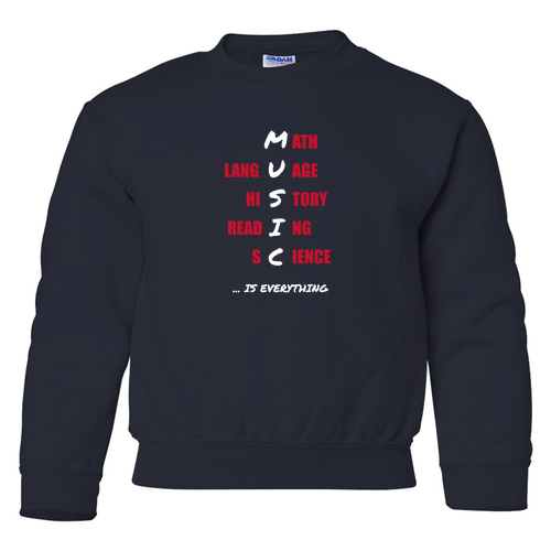 Gildan Heavy Blend Youth Crew Neck Sweatshirt -- Navy
