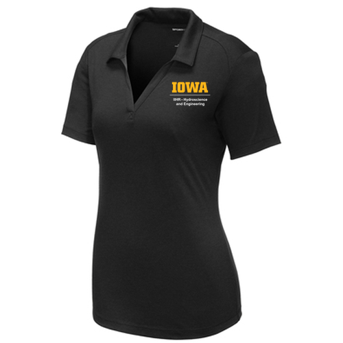 Sport-Tek Ladies PosiCharge Tri-Blend Wicking Polo -- Black Triad Solid