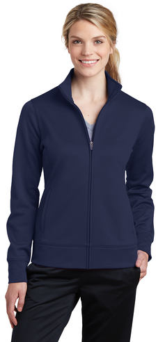 Ladies Sport Tek Sport Wick Fleece Full Zip Jacket -- Black