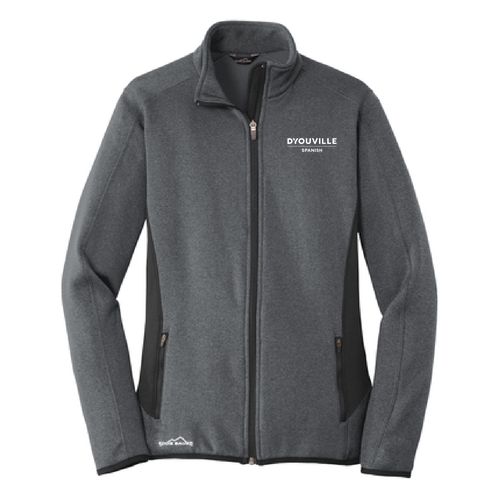 Eddie Bauer Ladies Full Zip Heather Stretch Fleece Jacket -- Spanish
