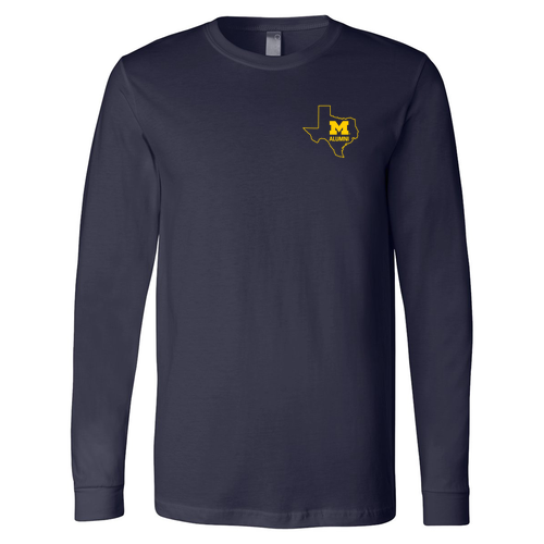 Men/Unisex Bella Canvas Soft Fitted Jersey Longsleeve Tee -- Navy