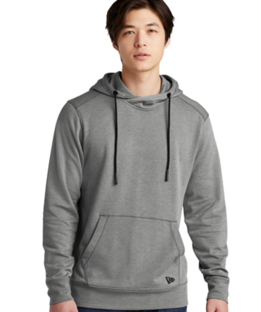 Mens New Era Tri Blend Fleece Pullover Hoodie -- Shadow Grey Heather