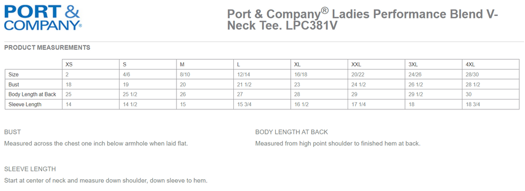 Ladies Port and Company Performance Blend V-Neck Tee - Cross T -- Dark Green