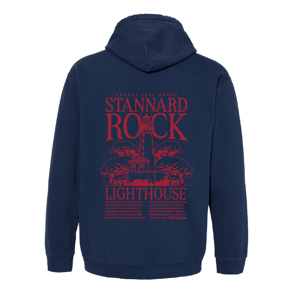 Men/Unisex Comfort Colors Garment Dyed Hooded Pullover Sweatshirt - Stannard Rock - True Navy