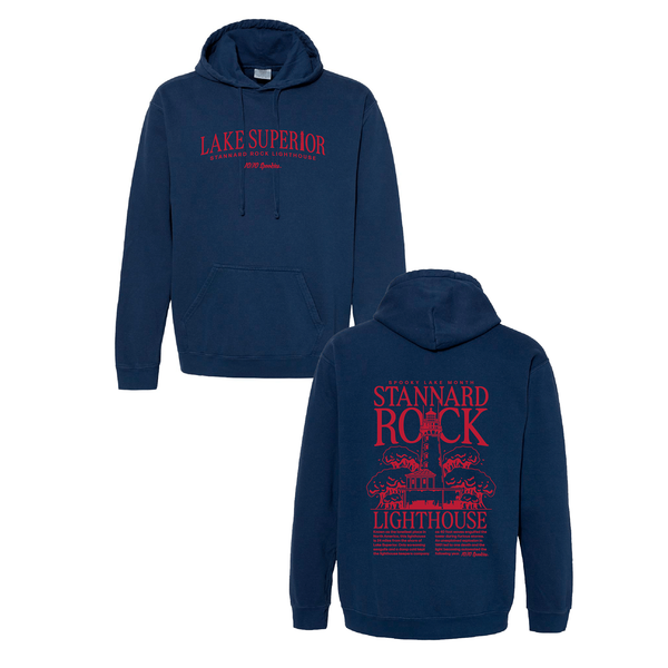 Men/Unisex Comfort Colors Garment Dyed Hooded Pullover Sweatshirt - Stannard Rock - True Navy