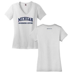 Ladies District Made Soft Perfect Weight V-Neck Tee -- Bright White