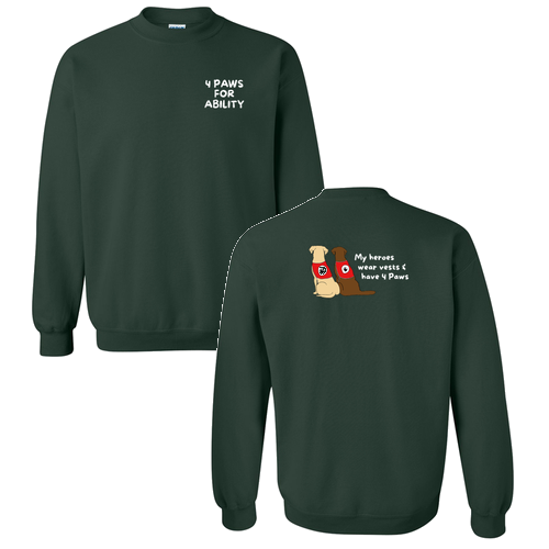 Gildan Heavy Blend Crew Neck Sweatshirt -- Forest Green