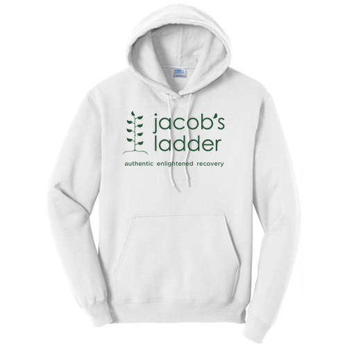 Port and Company Core Fleece Pullover Hooded Sweatshirt -- White