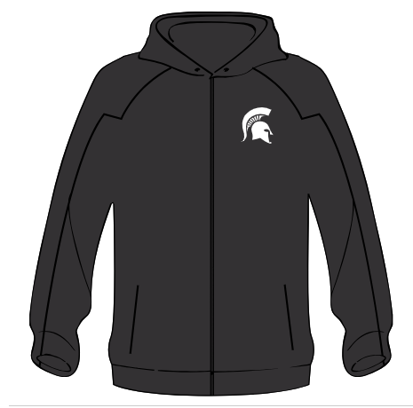 Independent Trading Company Lightweight Windbreaker Zip Jacket -- Black