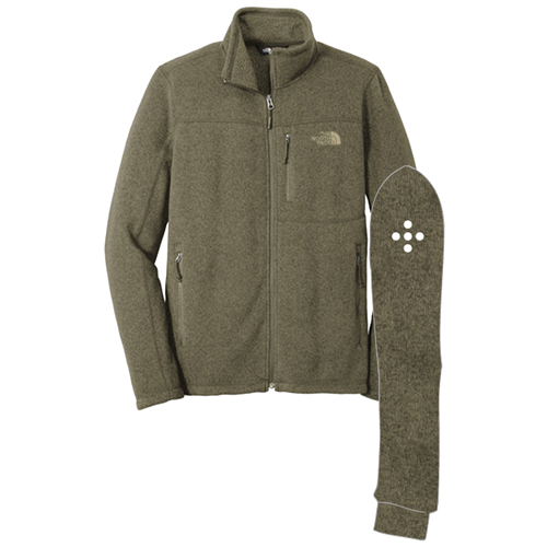 The North Face Sweater Fleece Jacket -- New Taupe Green Heather