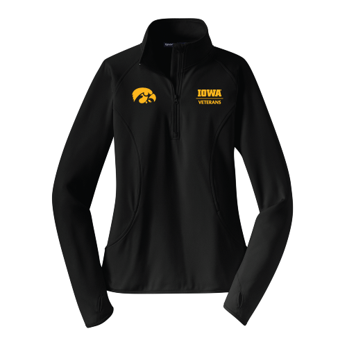 Sport Tek Ladies Sport Wick Stretch Half Zip Pullover -- Black