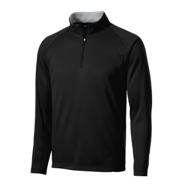 Sport Tek Sportwick Fleece Quarter Zip Pullover -- Black